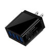 Universal 4 USB Travel Mobile Phone Charger Adapter for iPhone Samsung 5V 5.1A Smart  SmartPhone USB Fast chargers Charging Head