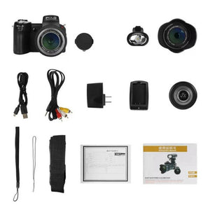 POLO D7200 Digital Camera 33MP Auto Focus Professional DSLR Camera Telephoto Lens Wide Angle Lens Appareil Photo Bag Tripod DV