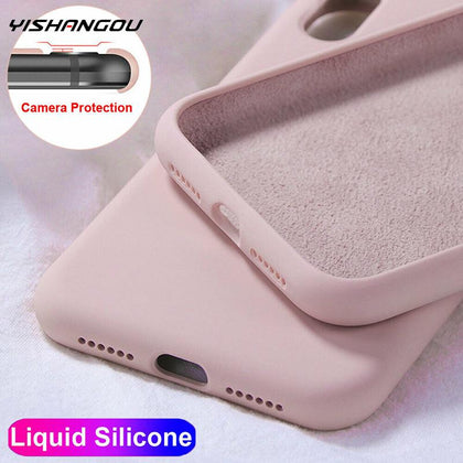 YISHANGOU Case For Apple iPhone 11 Pro Max SE 2 2020 6 S 7 8 Plus X XS MAX XR Cute Candy Color Couples Soft Silione Back Cover