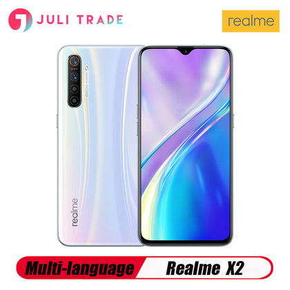 Original Oppo Realme X2 Mobile Phone Snapdragon730G 6.4 inch Super AMOLED Screen 6GB 64GB Camera 64.0MP Four Shot NFC Smartphone
