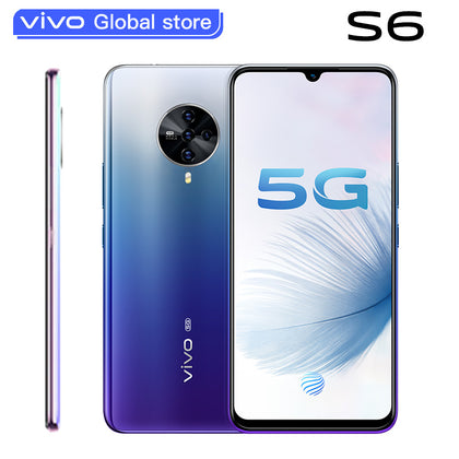 Original vivo S6 5G Mobile Phone Android 8GB 128GB phone Exynos 980 Celular 6.44-inch 4500mAh 48.0MP 4 Rear Cameras  Smartphone