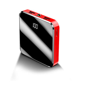20000mAh Portable Mini Power Bank Mirror Screen LED Display Powerbank External Battery Pack Poverbank For Smart Mobile Phone
