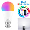 15W WiFi Smart Light Bulb RGB White Magic LamDimmable LED E27 B22 WiFi Bulbs Compatible with Amazon Alexa Google Home Smartphone