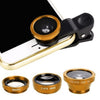 3-in-1 Wide Angle Macro Fisheye Lens Camera Kits Mobile Phone Fish Eye Lenses with Clip 0.67x for iPhone Samsung All Cell Phones