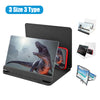 12 inch Mobile Phone 3D Screen Video Magnifier 8/9"Folding Curved Enlarged Smartphone Movie Amplifying Projector Stand Bracket
