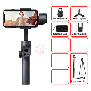 Funsnap Capture2 3 Axis Handheld Gimbal Stabilizer For Smartphone Samsung Iphone X XR 8 7 Gopro Camera Action EKEN 1 Gimbal Kit