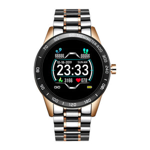 LIGE Steel Band Smart Watch Men Heart Rate Blood Pressure Monitor Sport Multifunction Mode Fitness Tracker Waterproof Smartwatch