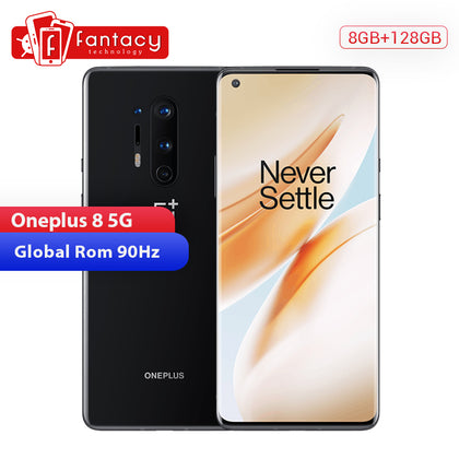 In Stock Global Rom Oneplus 8 5G Smartphone Snapdragon 865 Octa Core 8GB 128GB 6.55'' 3120x1440 90Hz Android 10 30W Charger NFC